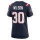 Women's New England Patriots Mack Wilson Nike Navy Game Jersey