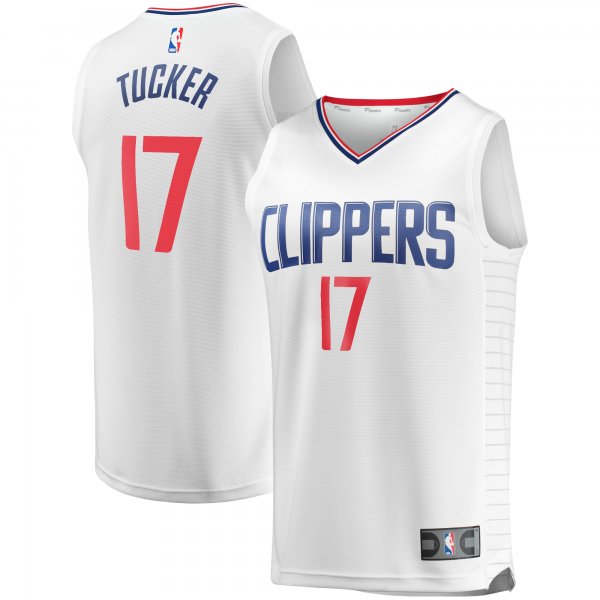 Youth LA Clippers PJ Tucker Fanatics White Fast Break Player Jersey - Association Edition