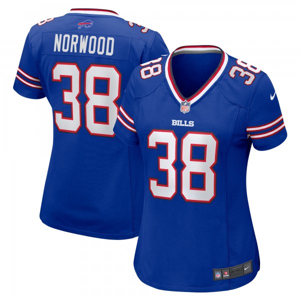 Women's Buffalo Bills Tre Norwood Nike  Royal Team Game Jersey