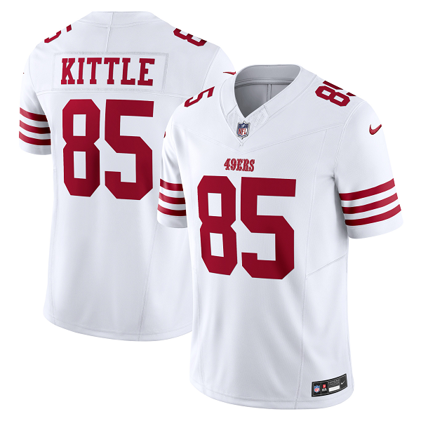 Men's San Francisco 49ers #85 George Kittle Nike White Vapor F.U.S.E. Limited NFL Jersey