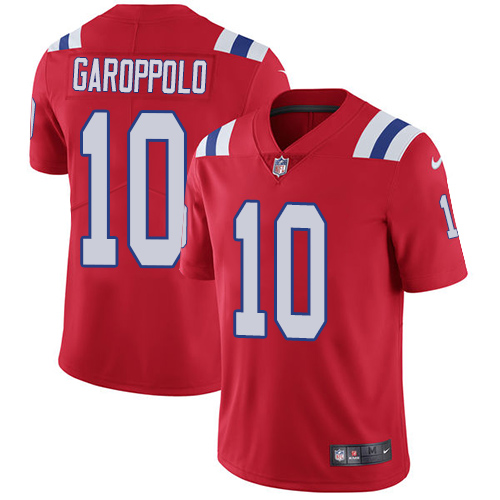 Nike New England Patriots #10 Jimmy Garoppolo Red Alternate Men's Stitched NFL Vapor Untouchable Limited Jersey