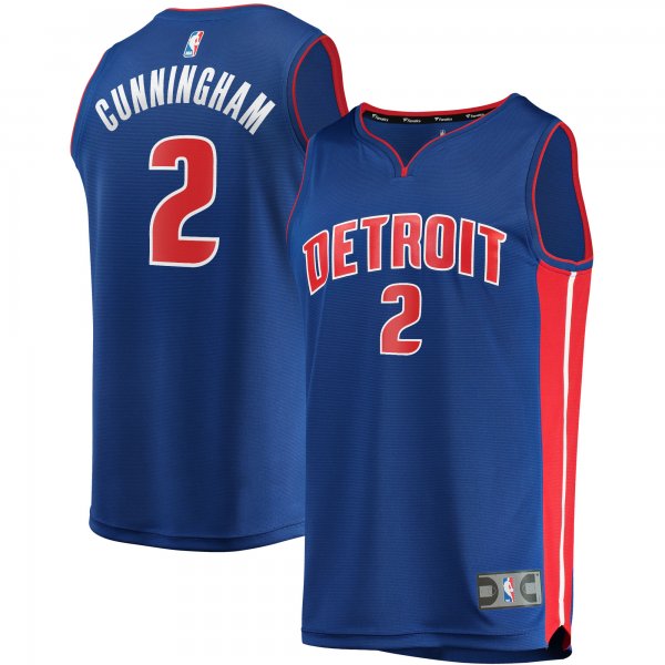 Youth Detroit Pistons Cade Cunningham Fanatics Blue 2021/22 Fast Break Replica Jersey - Icon Edition