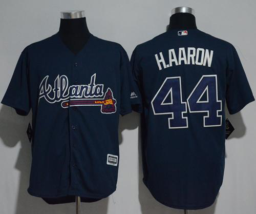 Atlanta Braves #44 Hank Aaron Blue New Cool Base Stitched MLB Jersey