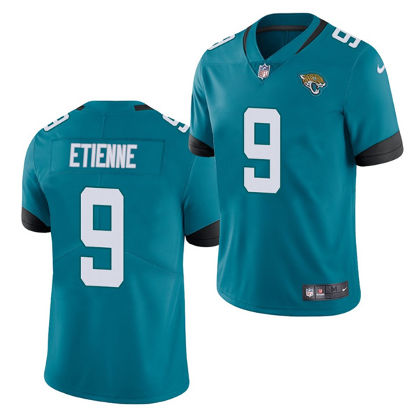 Men's Jacksonville Jaguars #9 Travis Etienne 2021 NFL Draft Teal Vapor Untouchable Limited Stitched Jersey