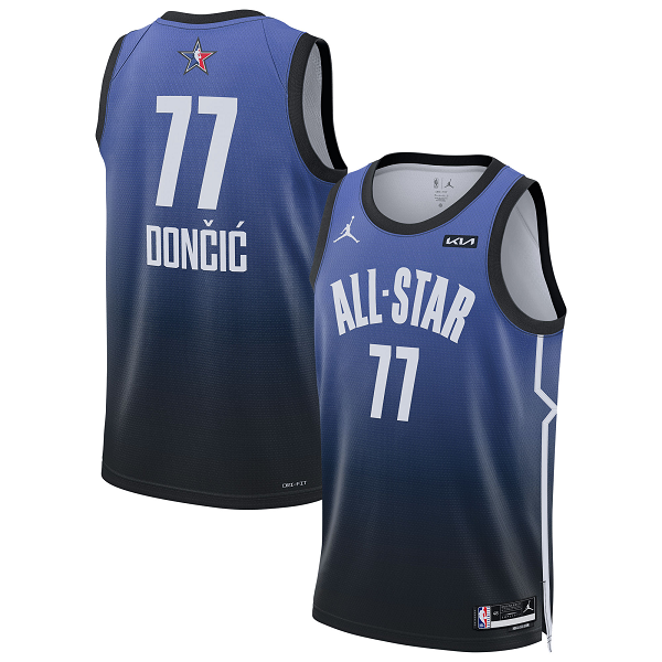 Men's #77 Luka Doncic Jordan Brand Blue 2023 NBA All-Star Game Swingman Jersey