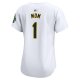 Women's Oakland Athletics Nike White #1 Mom Home Limited Jersey