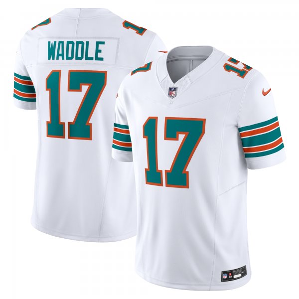 Men's Miami Dolphins Jaylen Waddle Nike White Vapor F.U.S.E. Limited Jersey