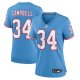 Women's Tennessee Titans Earl Campbell Nike Light Blue Oilers Throwback Retired Player Game Jersey