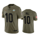 Miami Dolphins Tyreek Hill #10 Olive 2022 Salute To Service Limited Jersey