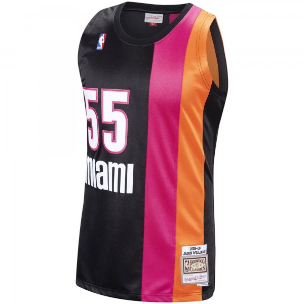 Men's Miami Heat Jason Williams Mitchell & Ness Black 2005/06 Hardwood Classics Swingman Jersey