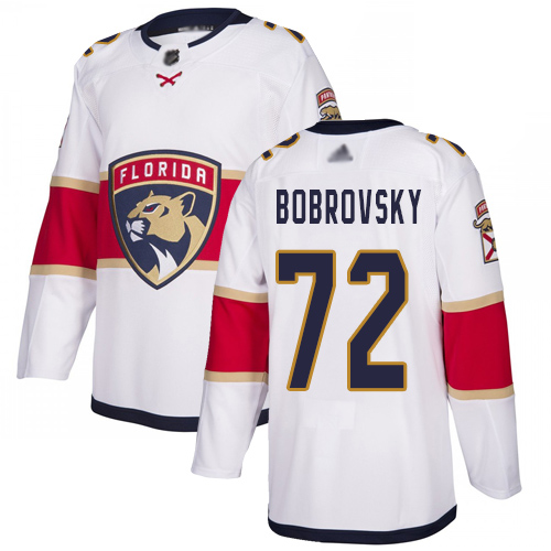 Florida Panthers #72 Sergei Bobrovsky White Road Stitched NHL Jersey