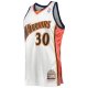 Men's Golden State Warriors Stephen Curry Mitchell & Ness White 2009/10 Hardwood Classics Jersey