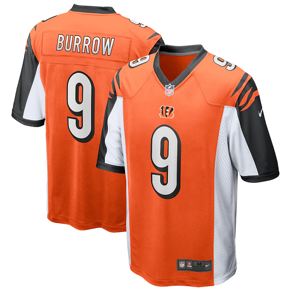 Men's Cincinnati Bengals #9 Joe Burrow Orange Team Color Stitched NFL Vapor Untouchable Limited Jersey