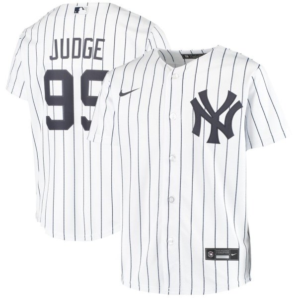 Youth Nike New York Yankees #99 Aaron Judge White Home 2020 MLB Player Jersey