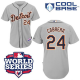 Detroit Tigers #24 Miguel Cabrera Grey Cool Base w/2012 World Series Patch Stitched MLB Jersey