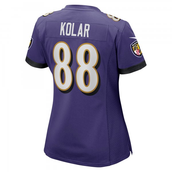 Women's Baltimore Ravens Charlie Kolar Nike Purple Player Game Jersey