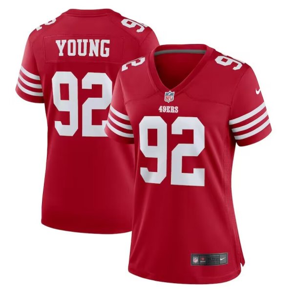 Women's #92 Chase Young San Francisco 49ers Nike Limited Jersey - Scarlet