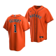 Men's Houston Astros #1 Drew Gilbert 2022 MLB Draft Jersey Orange Alternate