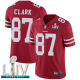 San Francisco 49ers #87 Dwight Clark Red Team Color Super Bowl LIV Bound Men's Stitched NFL Vapor Untouchable Limited Jersey