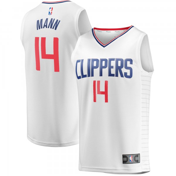 Men's LA Clippers Terance Mann Fanatics White Fast Break Player Jersey - Association Edition