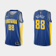 Men's Indiana Pacers #88 Goga Bitadze 2021 NBA Draft Blue City Edition Jersey