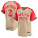 Men's American League #2 Gunnar Henderson Nike Cream 2024 MLB All-Star Game Cool Base Jersey