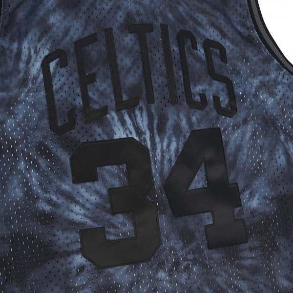 Men's Boston Celtics Paul Pierce Mitchell & Ness Black Hardwood Classics 2007/08 Tie-Dye Swingman Jersey