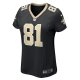 Women's New Orleans Saints Nick Vannett Nike Black Game Jersey