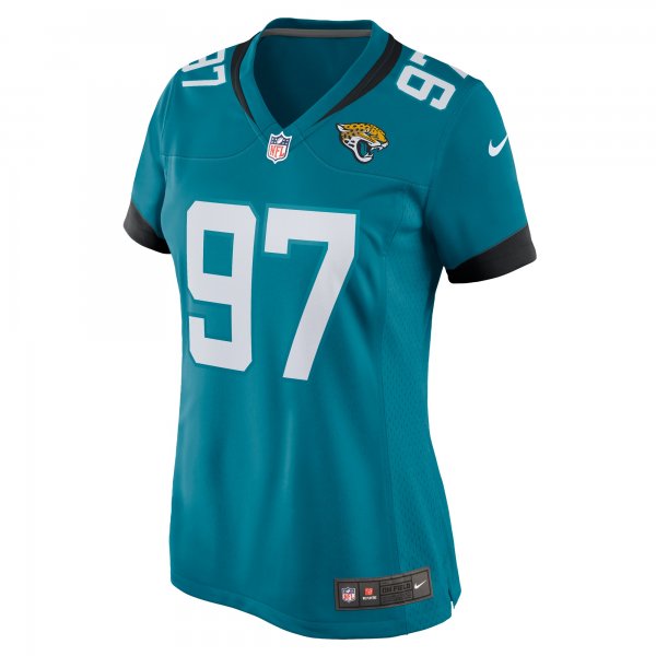 Women's Jacksonville Jaguars Henry Mondeaux Nike  Teal  Game Jersey