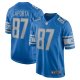 Men's Nike #87 Sam Laporta Blue Detroit Lions Team Game Jersey