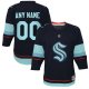 Youth Seattle Kraken Navy Home Replica Custom Jersey