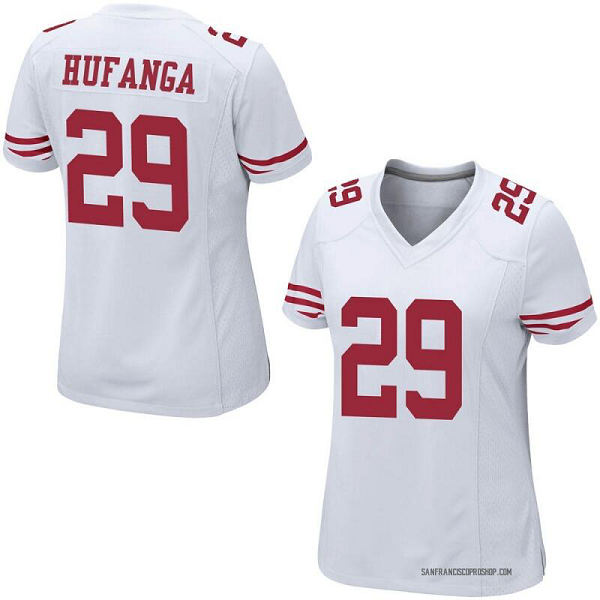 Women's San Francisco 49ers #29 Talanoa Hufanga White Game Nike NFL Jersey