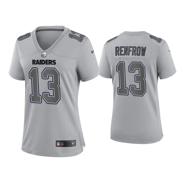 WoMen's Las Vegas Raiders Hunter Renfrow Gray Atmosphere Fashion Game Jersey