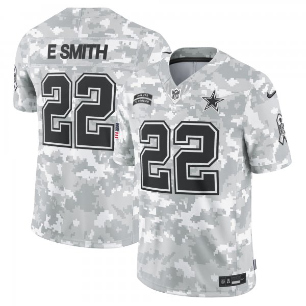 Men's Dallas Cowboys #22 Emmitt Smith Nike Arctic Camo 2024 Salute to Service Retired Player Limited Jersey