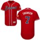 Atlanta Braves #7 Dansby Swanson Red Flexbase Collection Stitched MLB Jersey