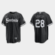 Men's Chicago White Sox #28 Leury Garcia Black 2021 MLB City Connect Cool Base Jersey