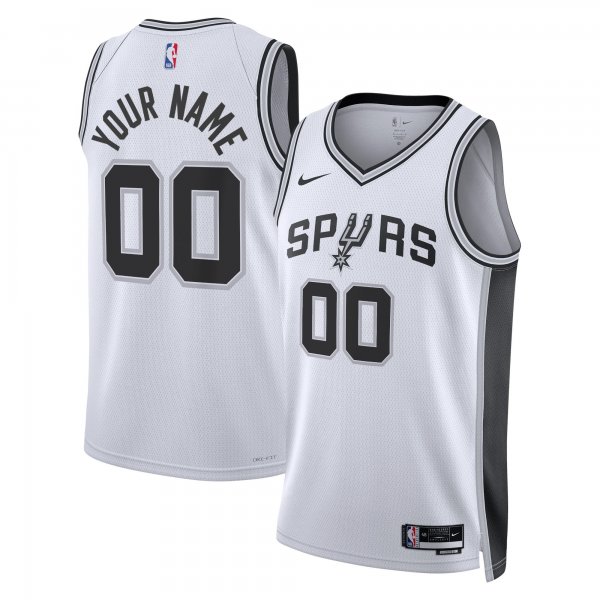 Unisex San Antonio Spurs Nike White Swingman Custom Jersey - Association Edition