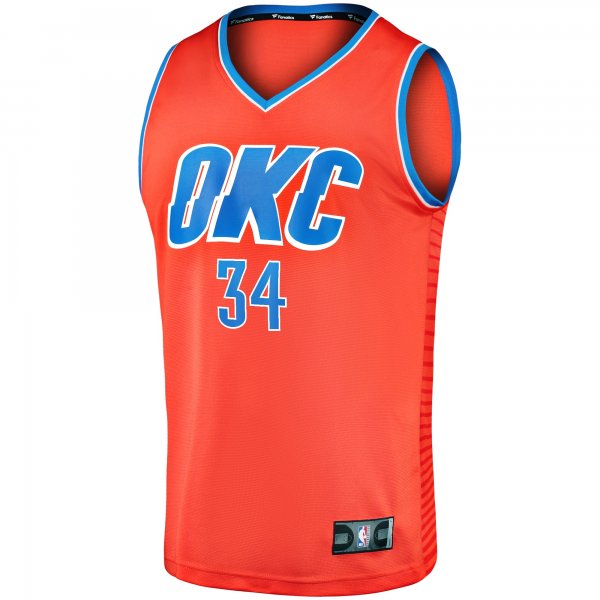 Men's Oklahoma City Thunder Kenrich Williams Fanatics Orange Fast Break Replica Player Jersey - Statement Edition