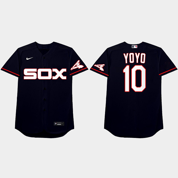 Yoan Moncada 2021 Players Weekend Yoyo Nickname Navy Men's Jersey