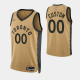 2023-24 City Edition Toronto Raptors #00 Custom Gold Swingman Jersey