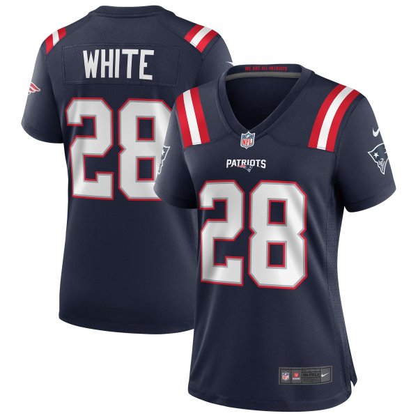 Women's Nike James White New England Patriots Navy Game Jersey