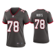 Women's #78 Tristan Wirfs Tampa Bay Buccaneers Pewter 2020 NFL Draft Alternate Game Jersey