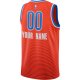 Men's Oklahoma City Thunder Jordan Brand Orange Swingman Custom Jersey - Statement Edition