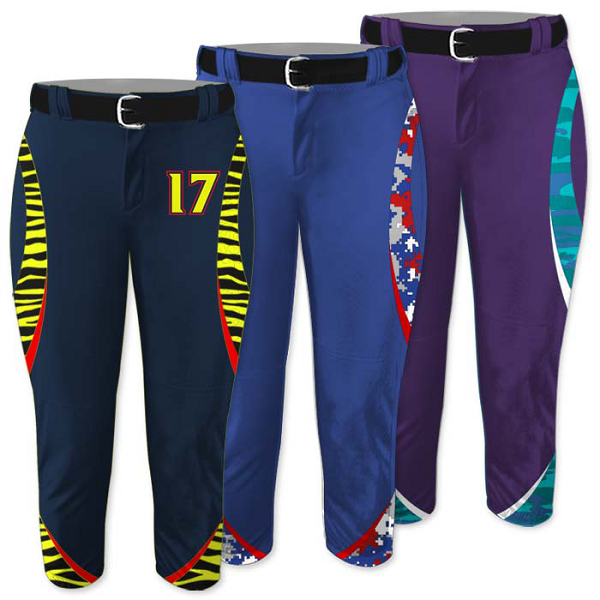 Full customized design :Elite Chameleon Fastpitch Pants *Design your own on our Uniform Builder!*