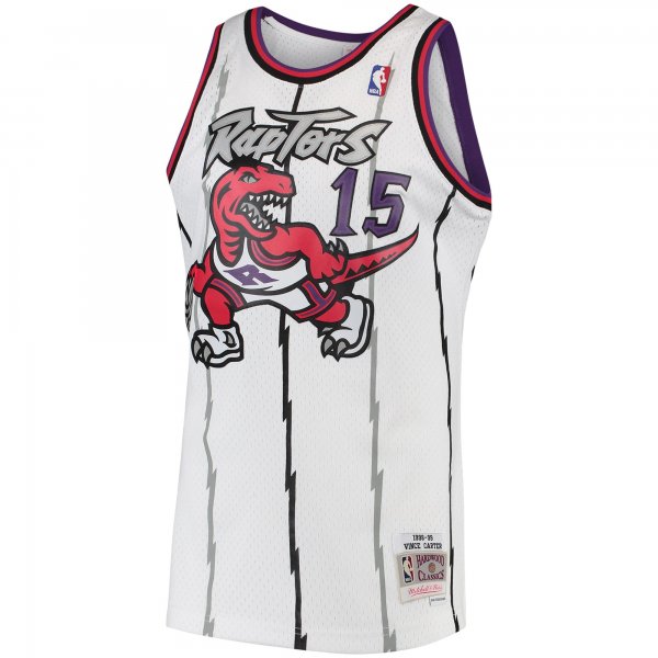 Men's Toronto Raptors Vince Carter Mitchell & Ness White 1998/99 Hardwood Classics Swingman Jersey