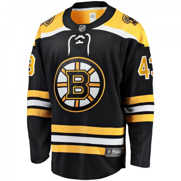 Men's Boston Bruins Danton Heinen Fanatics Black Home Premier Breakaway Player Jersey