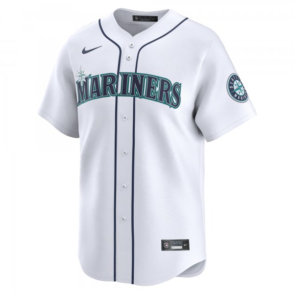 Men's Seattle Mariners Cal Raleigh Nike White Home Limited Player Jersey