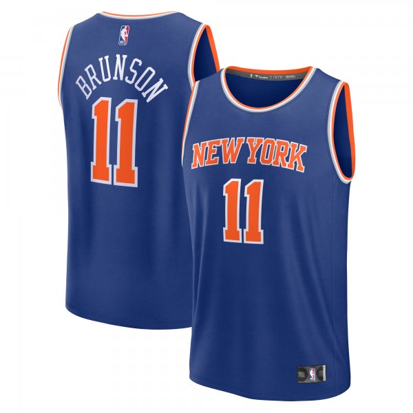 Youth New York Knicks Jalen Brunson Fanatics Royal Fast Break Replica Player Jersey - Icon Edition