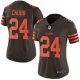 Nike Cleveland Browns #24 Nick Chubb Brown Women's Stitched NFL Limited Rush Jersey