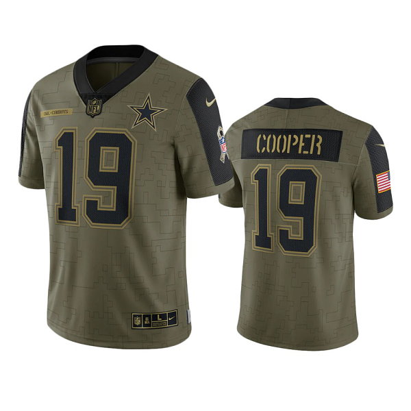 Dallas Cowboys Amari Cooper Olive 2021 Salute To Service Limited Men's NFL Jersey